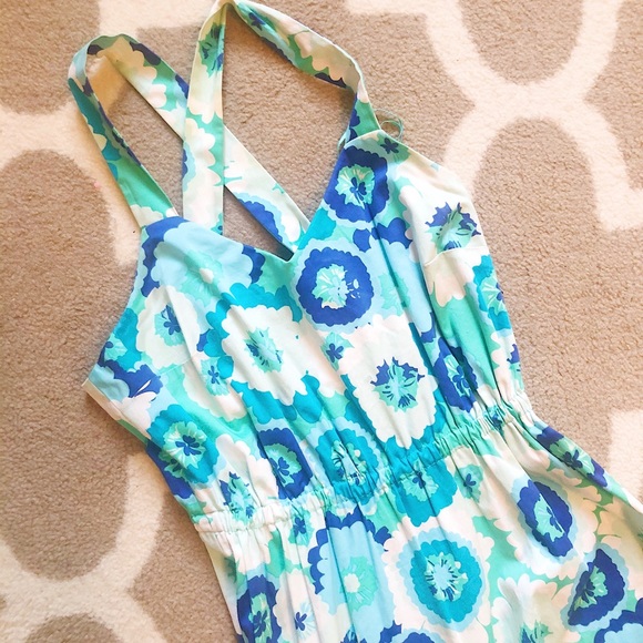 belk Dresses Ellen Ollie For Belk Blue Floral Maxi Dress Poshmark